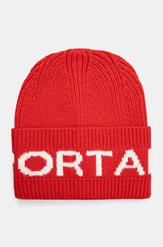 Sportalm caciula de lana culoarea rosu, de lana, din tesatura neteda, 1819809716 imagine