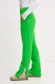 Sportalm pantaloni Columbus femei, culoarea verde, drept, high waist, 1826503665 imagine