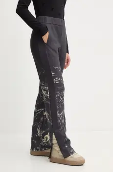 Sportalm pantaloni Columbus Print femei, culoarea negru, 1826506665 imagine