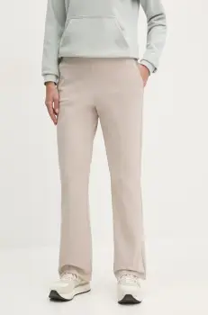 Sportalm pantaloni femei, culoarea bej, drept, high waist, 650172 imagine