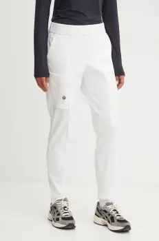 Sportalm pantaloni femei, culoarea bej, mulata, high waist, 1816518074 imagine