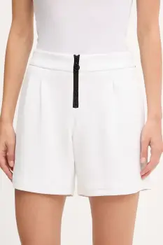 Sportalm pantaloni scurti culoarea alb, cu imprimeu, high waist, 650203 imagine