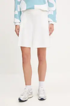 Sportalm pantaloni scurti culoarea alb, uni, high waist, 650169 imagine