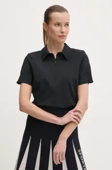 Sportalm tricou polo femei, culoarea negru, 250185 imagine