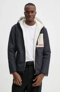 Sprayground geaca cu doua fete culoarea gri, de tranzitie, SP656 imagine