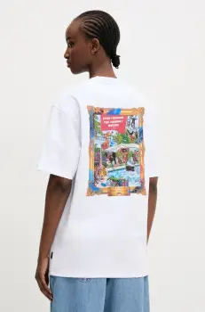 Sprayground tricou din bumbac culoarea alb, cu imprimeu, SP311WHT imagine