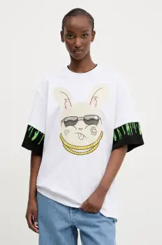 Sprayground tricou din bumbac culoarea alb, cu imprimeu, SP711 imagine