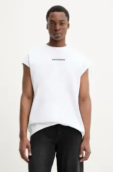 Sprayground tricou din bumbac culoarea alb, SP738WHT imagine