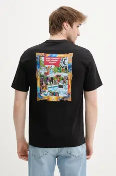 Sprayground tricou din bumbac culoarea negru, cu imprimeu, SP15012BLK imagine