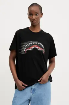 Sprayground tricou din bumbac culoarea negru, cu imprimeu, SP721BLK imagine