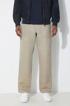 Stan Ray pantaloni de bumbac 1100 Og culoarea bej, drept, 1106 imagine