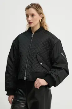 Stand Studio geaca bomber Kezia femei, culoarea negru, de tranzitie, 66377-8669 imagine