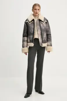Stand Studio geaca Lessie Jacket femei, culoarea gri, de tranzitie, oversize, 61957-9073 imagine