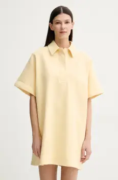 Stand Studio rochie din bumbac Kennedi culoarea galben, mini, oversize, 66457-8505 imagine