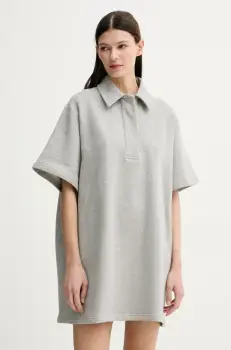 Stand Studio rochie din bumbac Kennedi culoarea gri, mini, oversize, 66457-8505 imagine