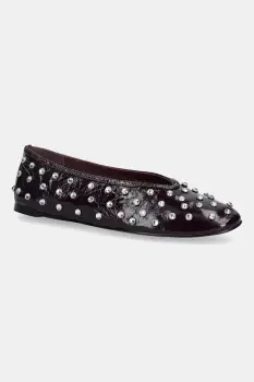 Steve Madden balerini de piele Leni-S culoarea bordo, 11004872 imagine