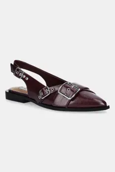 Steve Madden balerini Grezly culoarea bordo, cu toc deschis, 11003901 imagine