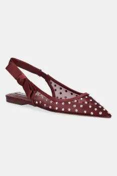 Steve Madden balerini Olyvia-R culoarea bordo, cu toc deschis, 11003907 imagine