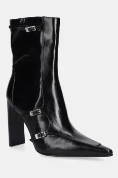 Steve Madden botine Fastened culoarea negru, cu toc drept, 11004818 imagine