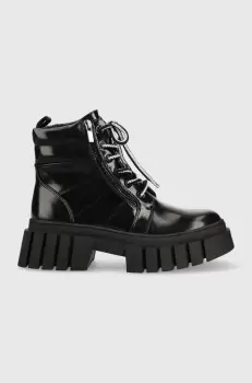 Steve Madden botine Incredible femei, culoarea negru, cu platforma, izolare usoara imagine