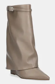 Steve Madden botine Shocker culoarea bej, toc pana, 11002871 imagine