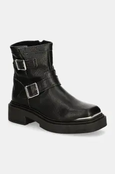 Steve Madden cizme de piele Choice femei, culoarea negru, cu platforma, izolare usoara, SM11003227 imagine