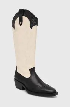 Steve Madden cizme de piele Wenda femei, culoarea negru, cu toc drept, SM11003097 imagine