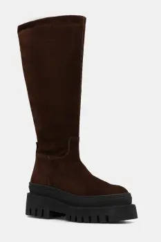 Steve Madden cizme din piele intoarsa Chipp culoarea maro, cu platforma, 11004664 imagine