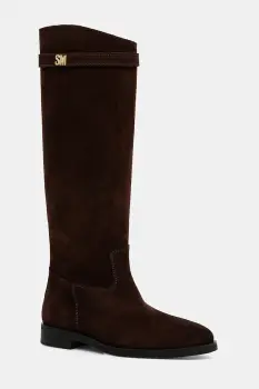 Steve Madden cizme din piele intoarsa Novi culoarea maro, cu toc plat, 11004728 imagine