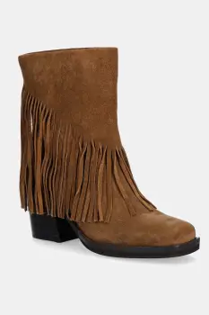 Steve Madden cizme din piele intoarsa Pia-F culoarea maro, cu toc drept, 11004805 imagine