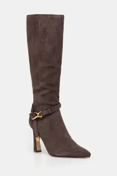 Steve Madden cizme din piele intoarsa Sirrens culoarea maro, cu toc cui, 11004776 imagine