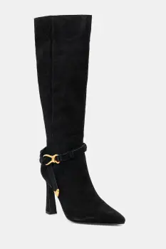 Steve Madden cizme din piele intoarsa Sirrens culoarea negru, cu toc drept, 11004776 imagine