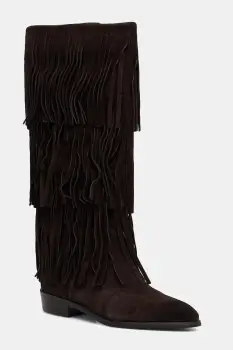 Steve Madden cizme din piele intoarsa Spur culoarea maro, cu toc plat, 11003916 imagine