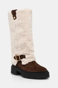 Steve Madden cizme Godiva culoarea bej, cu platforma, 11003413 imagine