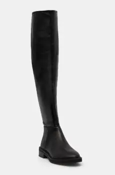 Steve Madden cizme Leza femei, culoarea negru, cu toc plat, SM11003368 imagine
