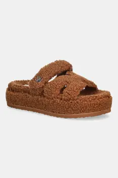 Steve Madden papuci de casa Bigmissile-F culoarea maro, 11004961 imagine