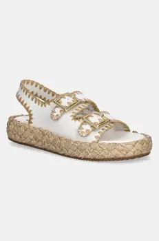 Steve Madden sandale de piele Portofino femei, culoarea alb, cu platforma, SM11003073 imagine