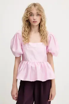 Stine Goya bluza culoarea roz, uni, SG-PF25-T073-2067 imagine