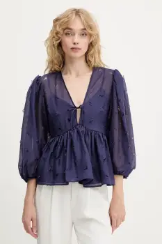 Stine Goya bluza culoarea violet, uni, SG-PF25-T062-1608 imagine