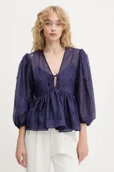 Stine Goya bluza culoarea violet, uni, SG-PF25-T062-1608 imagine