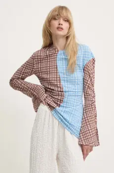 Stine Goya bluza femei, culoarea maro, modelator, SG5889 imagine