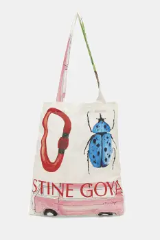 Stine Goya geanta de bumbac 0 culoarea alb, SG-AW25-A016-2285 imagine