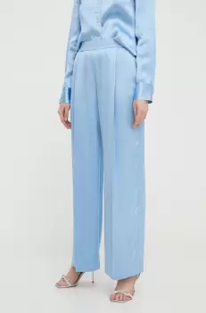 Stine Goya pantaloni femei, lat, high waist imagine