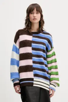 Stine Goya pulover din amestec de lana culoarea maro, SG-AW25-K021-2328 imagine