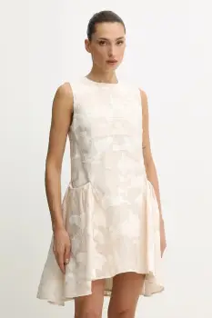 Stine Goya rochie culoarea bej, mini, evazati, SG-AW25-D152-2442 imagine