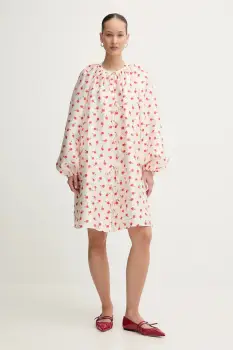 Stine Goya rochie culoarea bej, mini, evazati, SG-PS26-D150-2067 imagine