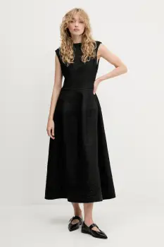 Stine Goya rochie culoarea negru, maxi, evazati, SG-PF25-D109-2379 imagine