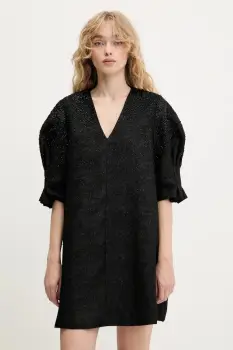 Stine Goya rochie culoarea negru, mini, oversize, SG-PF25-D128-2379 imagine