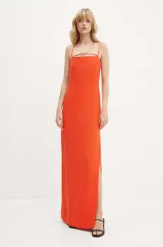 Stine Goya rochie culoarea portocaliu, maxi, drept, SG5880 imagine