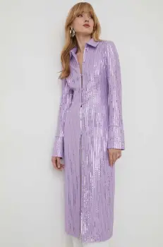 Stine Goya rochie culoarea violet, midi, mulata imagine